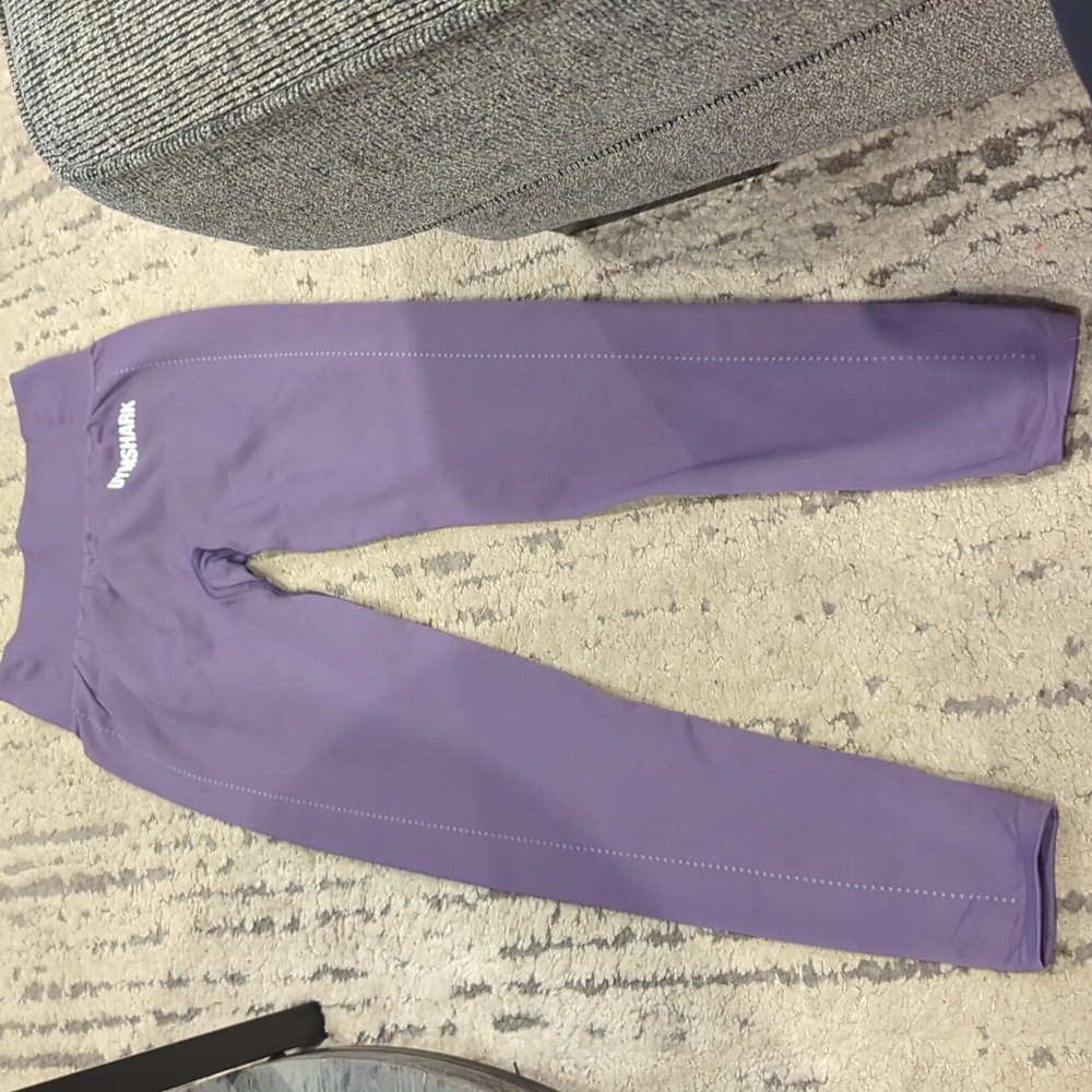 GYMSHARK Heather Purple Breeze Lightweight Seamless Leggings Size S